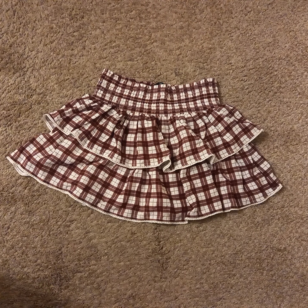 NWOT Urban Heritage Plaid Skater Skirt - Red and White